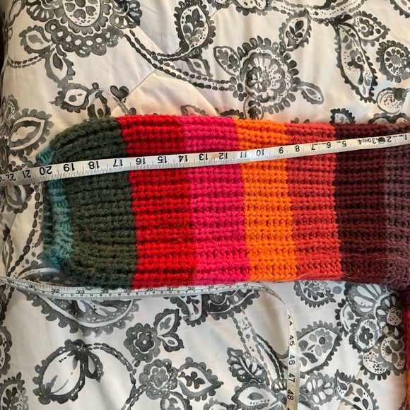 Farm Rio Oversized Long Multicolored Striped Cardigan Gently Loved Some Piling - Picture 4 of 6